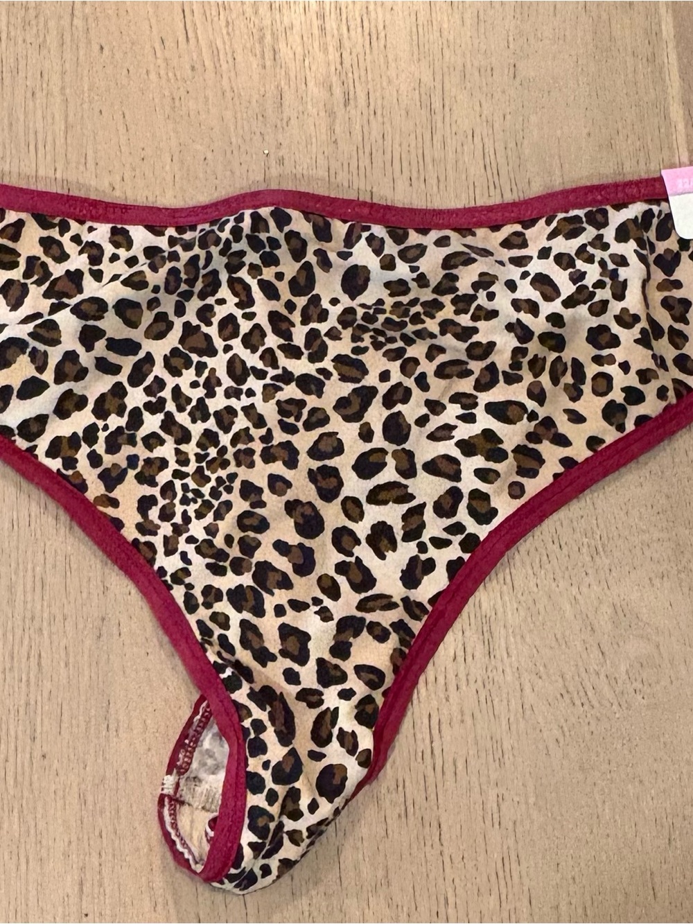 Cacique Women’s Pink, Light Pink & Leopard Print Thong - Trio - Picture 2 of 13